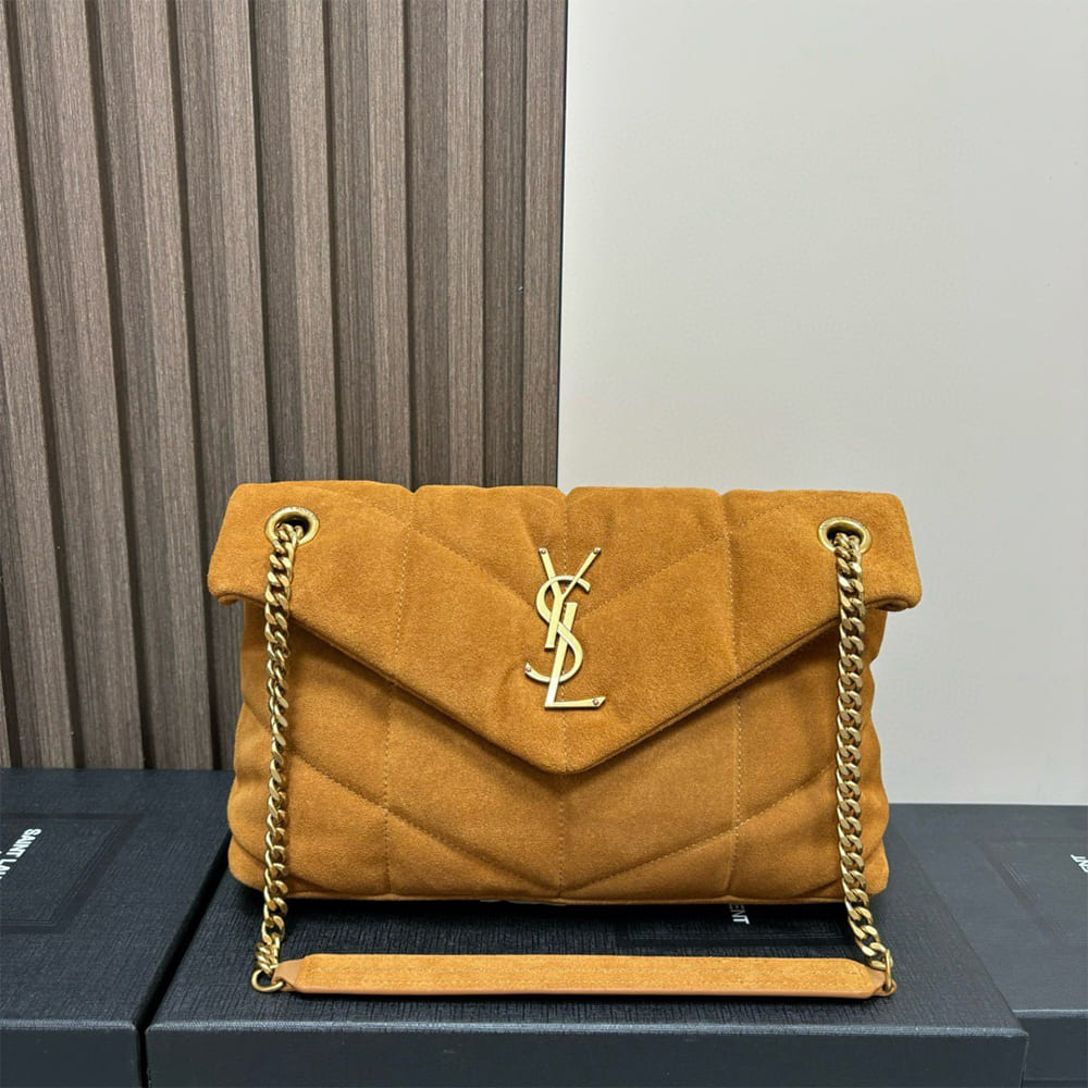 YSL PUFFER small in suede