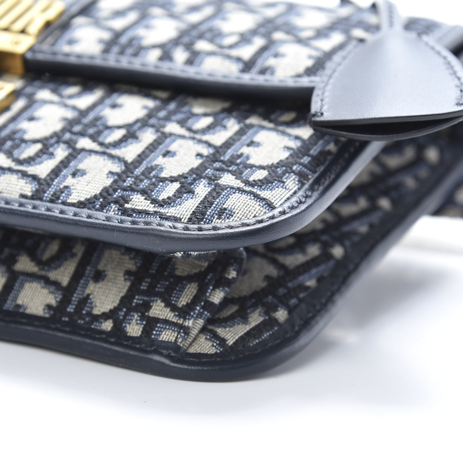 DIOR Oblique DiorAddict Flap Bag Navy Blue