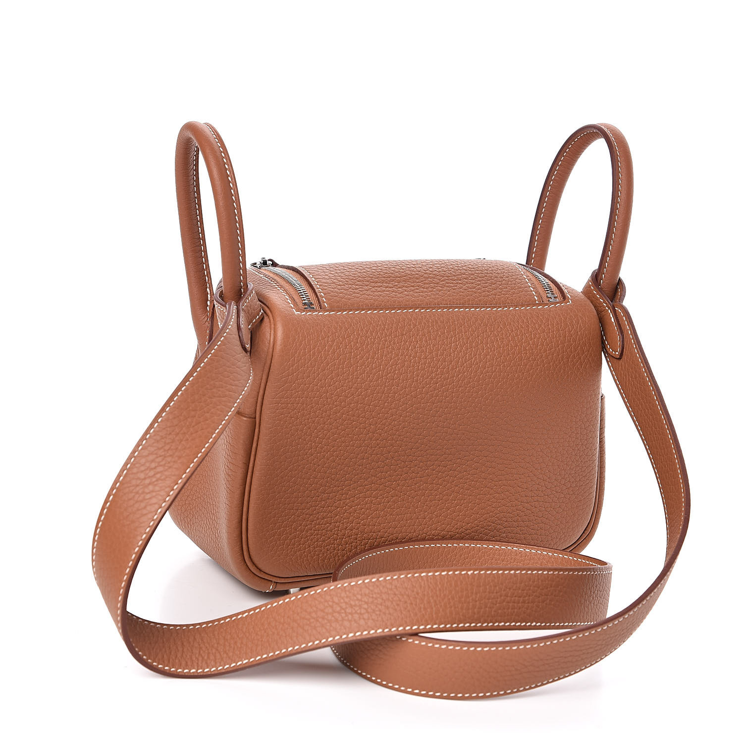 HERMES Taurillon Clemence Mini Lindy 20 Gold