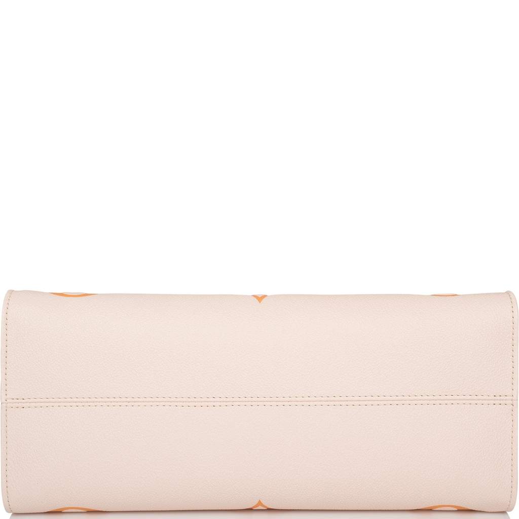 Louis Vuitton Creme Saffron By The Pool Empreinte Giant Monogram OnTheGo MM